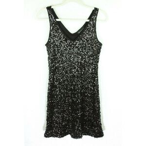 Inc Womens Dress Sequin Black Small